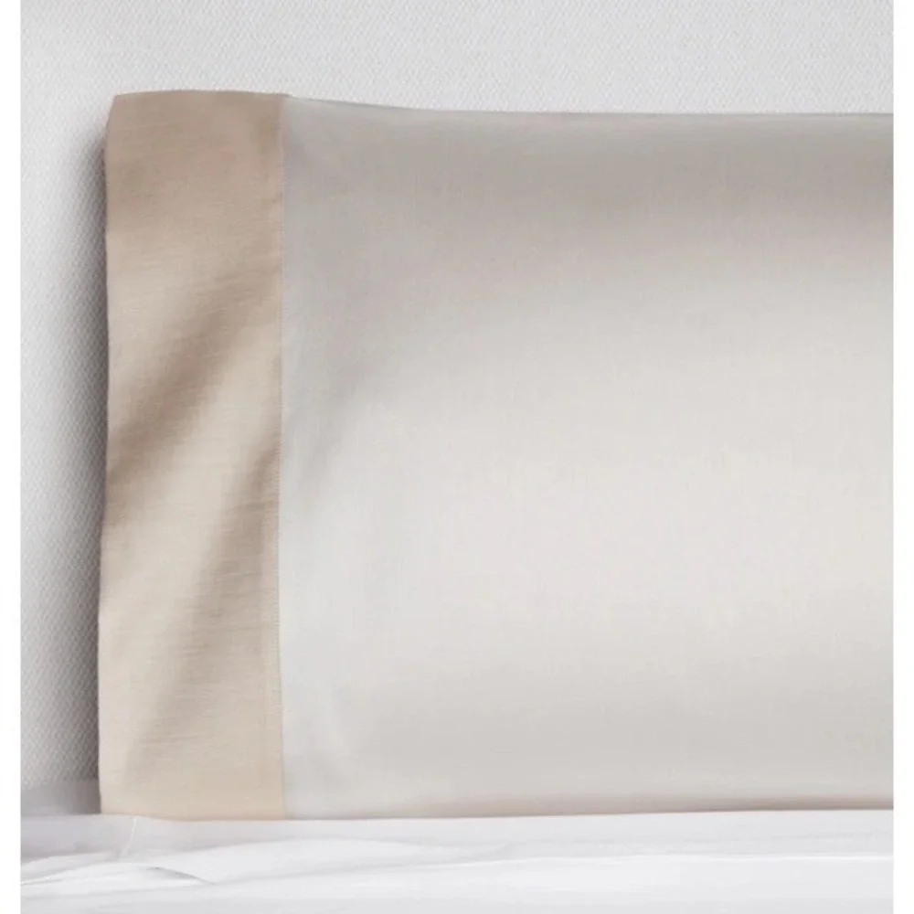 SFERRA Luxury Larro 2600‎ Beige Standard Pillowcase Set of Two 22x33